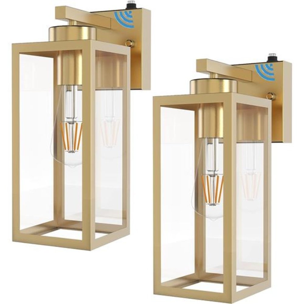 Dusk to Dawn Outdoor Wall Lantern, Exterior Wall Sconce Sensor Light Fixture